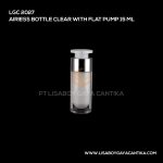 2027 Airless Bottle Clear With Flat Pump 15ml