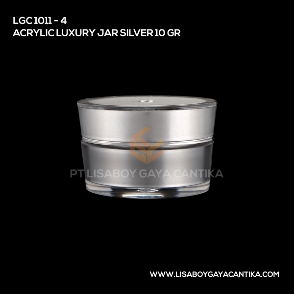 1011-4 Acrylic Luxury Jar Silver 10 Gr