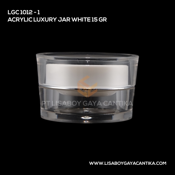 1012-1 Acrylic Luxury Jar White 15 Gr