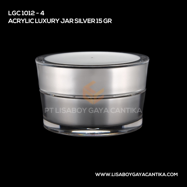 1012-4 Acrylic Luxury Jar Silver 15 Gr