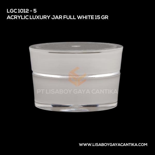 1012-5 Acrylic Luxury Jar Full White 15 Gr