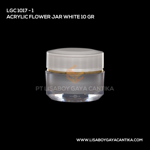 1017-1 Acrylic Flower Jar White 10 Gr
