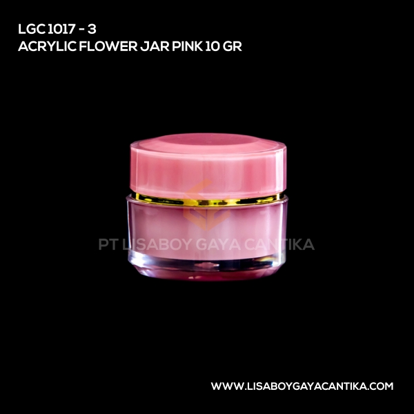 1017-3 Acrylic Flower Jar Pink 10 Gr