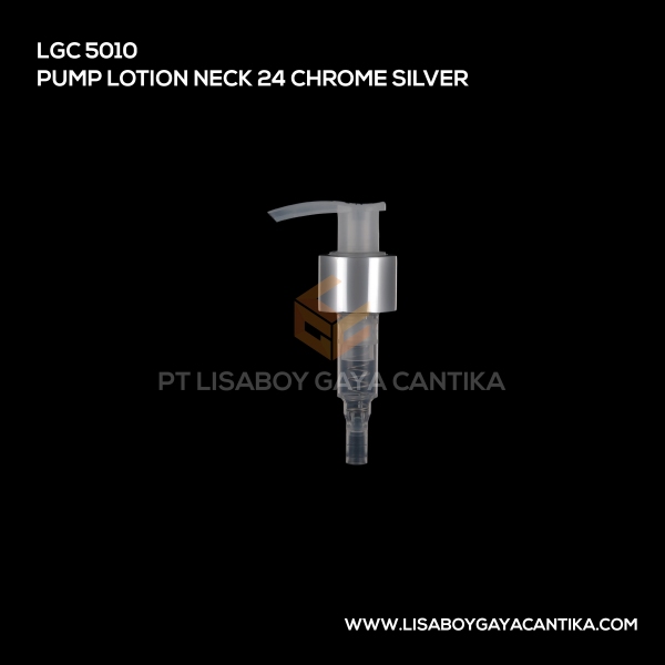 5010 Pump Lotion Neck 24 Chrome Silver