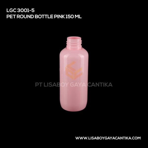 3001-5 Pet Round Bottle Pink 150ml