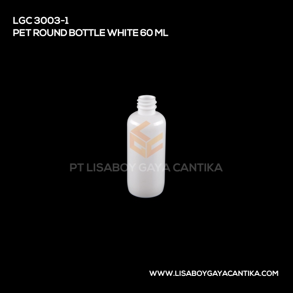 3003-1 Pet Round Bottle White 60ml