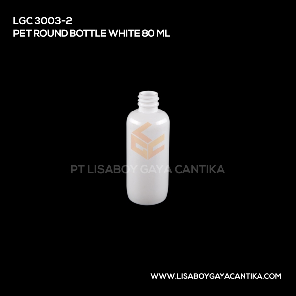 3003-2 Pet Round Bottle White 80ml