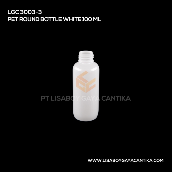 3003-3 Pet Round Bottle White 100ml