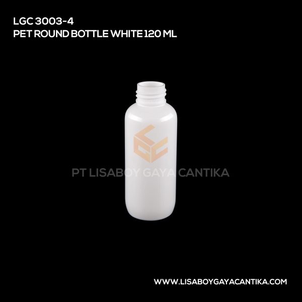 3003-4 Pet Round Bottle White 120ml