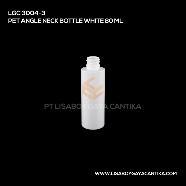 3004-3 Pet Angle Neck Bottle White 80ml