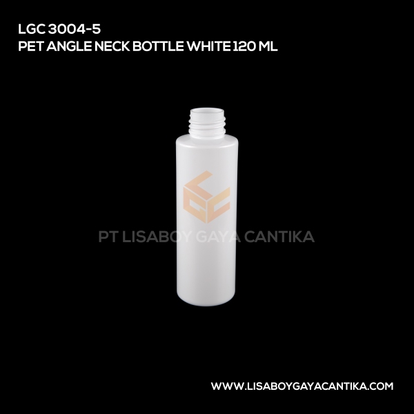 3004-5 Pet Angle Neck Bottle White 120ml