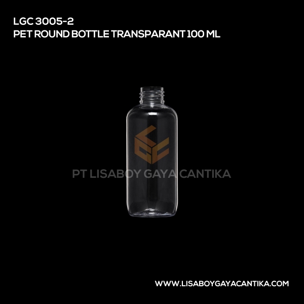 3005-2 Pet Round Bottle Transparant 100ml