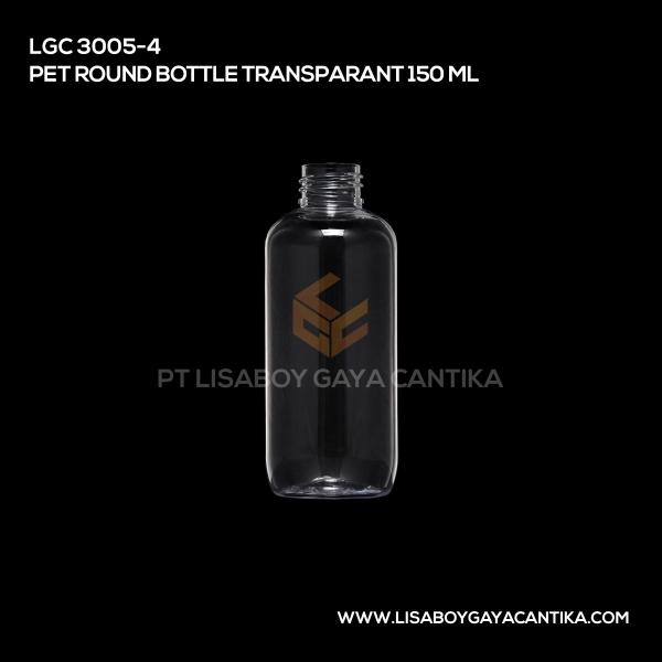 3005-4 Pet Round Bottle Transparant 150ml