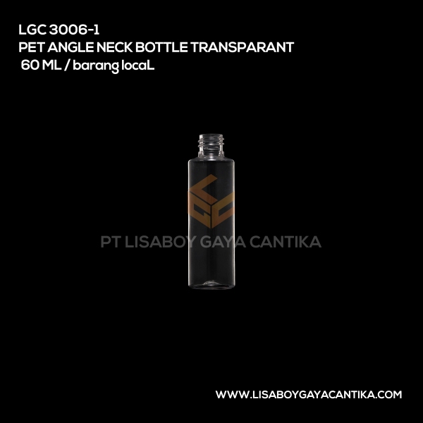 3006-1 Pet Angle Neck Bottle Transparant 60ml