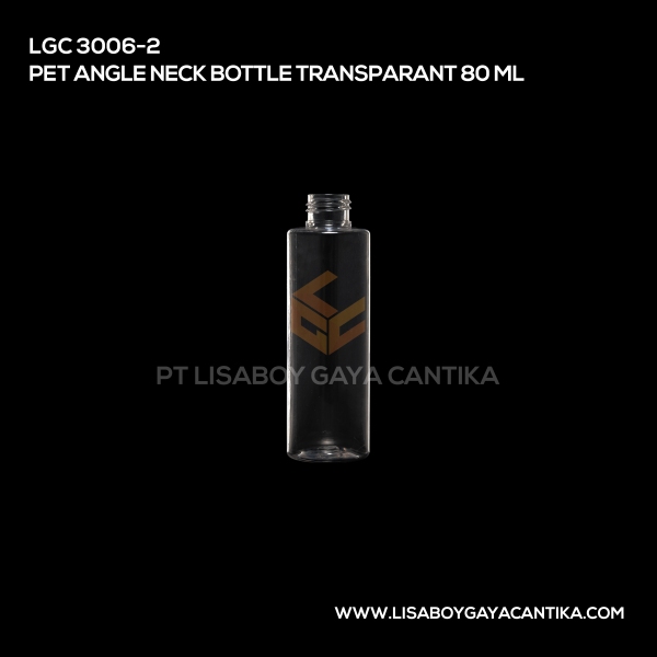 3006-2 Pet Angle Neck Bottle Transparant 80ml