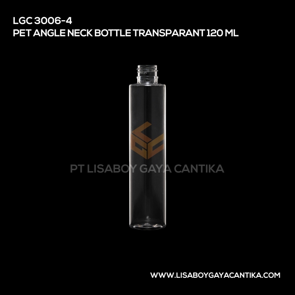 3006-4 Pet Angle Neck Bottle Transparant 120ml