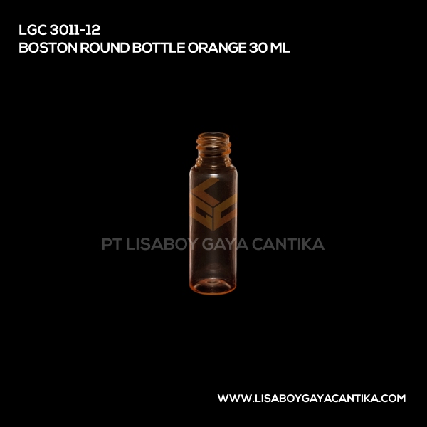 3011-12 Boston Round Bottle Orange 30ml