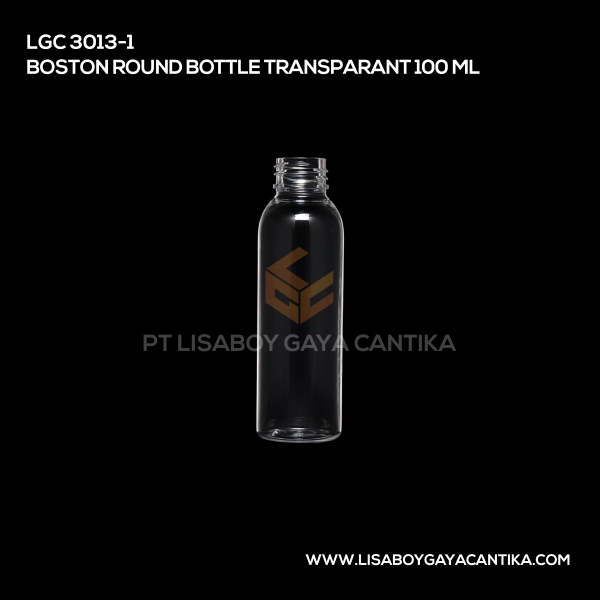 3013-1 Boston Round Bottle Transparant 100ml