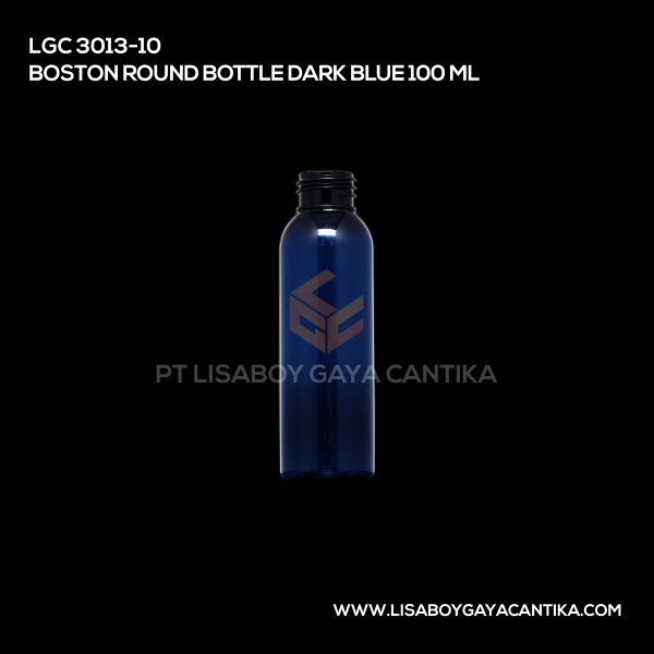 3013-10 Boston Round Bottle Dark Blue 100ml