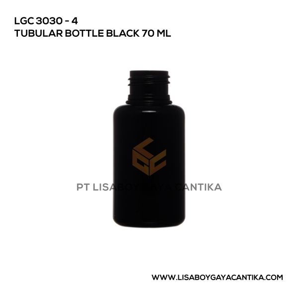 3030-4 Tubular Bottle Black 70ml