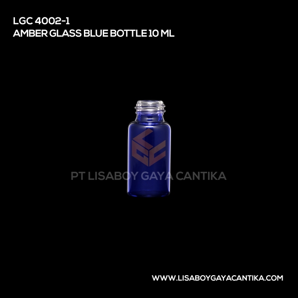 4002-1 Amber Glass Blue Bottle 10ml