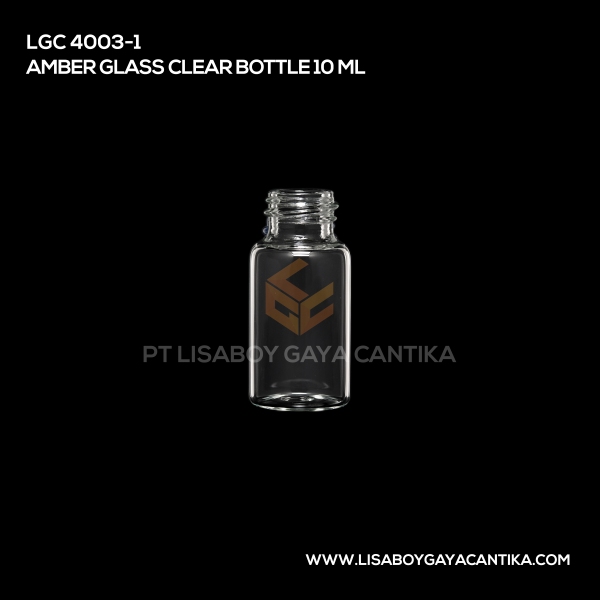 4003-1 Amber Glass Clear Bottle 10ml