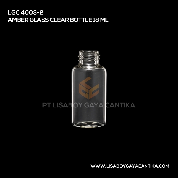 4003-2 Amber Glass Clear Bottle 18ml