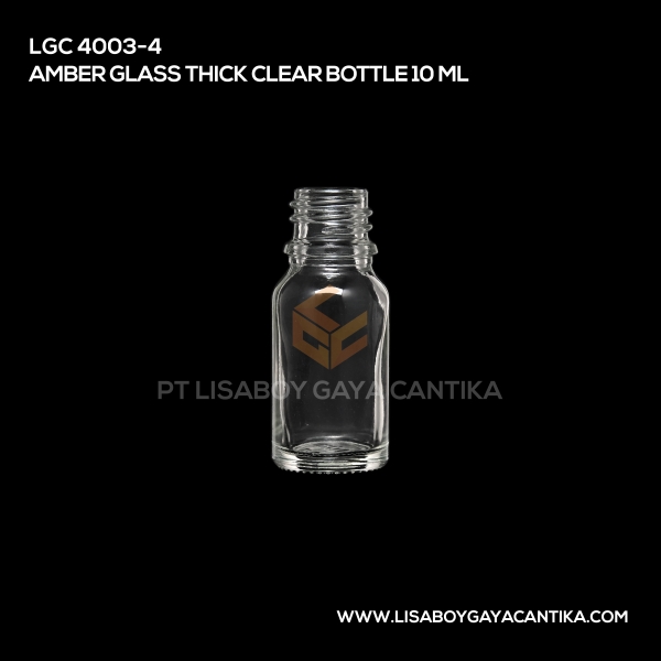 4003-4 Amber Glass Thick Clear Bottle 10ml