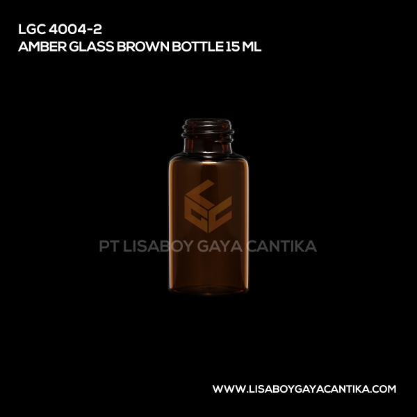 4004-2 Amber Glass Brown Bottle 15ml