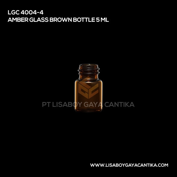 4004-4 Amber Glass Brown Bottle 5ml