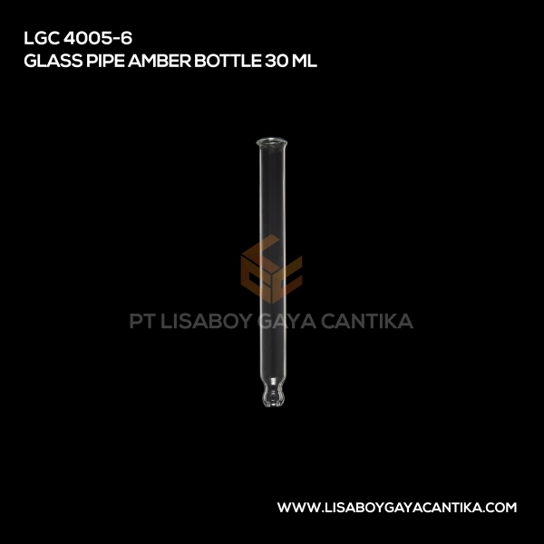 4005-6 Glass Pipe Amber Bottle 30ml