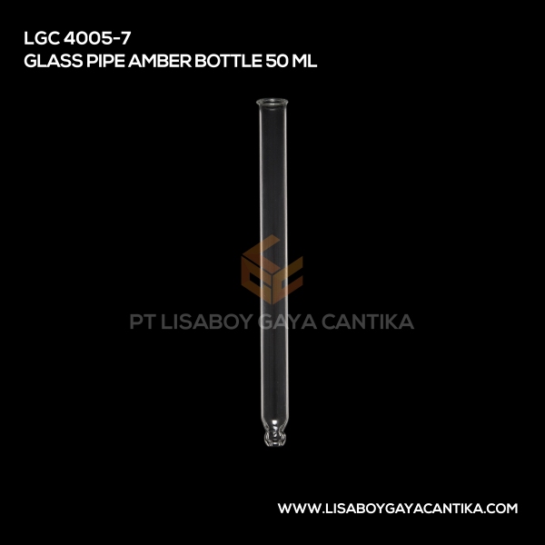 4005-7 Glass Pipe Amber Bottle 50ml