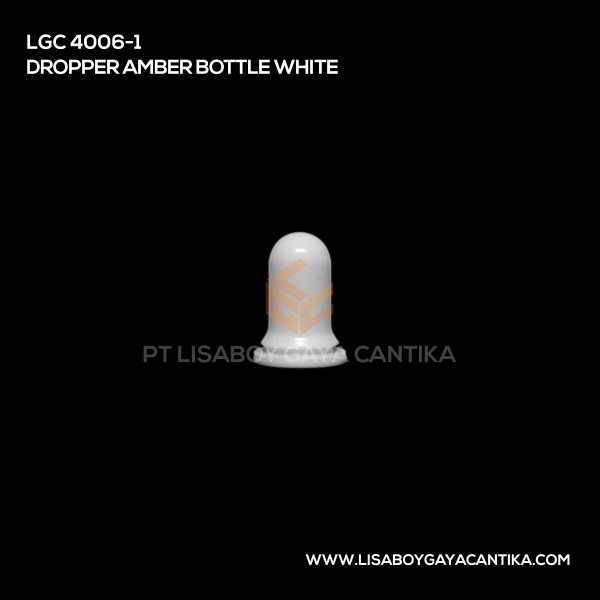 4006-1 Dropper Amber Bottle White