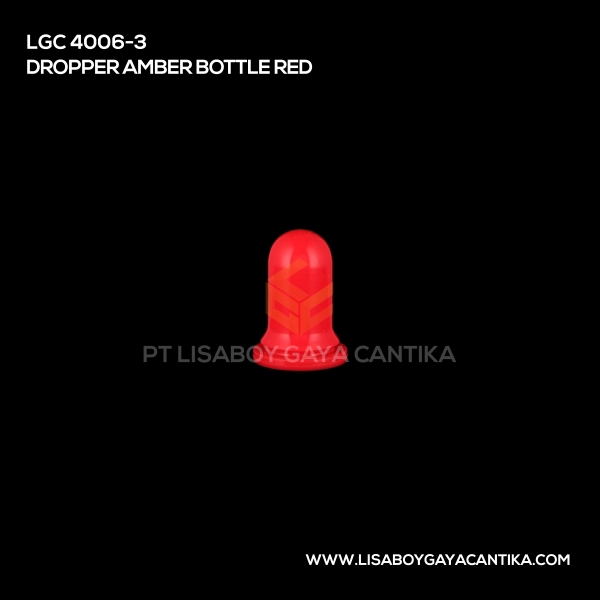 4006-3 Dropper Amber Bottle Red