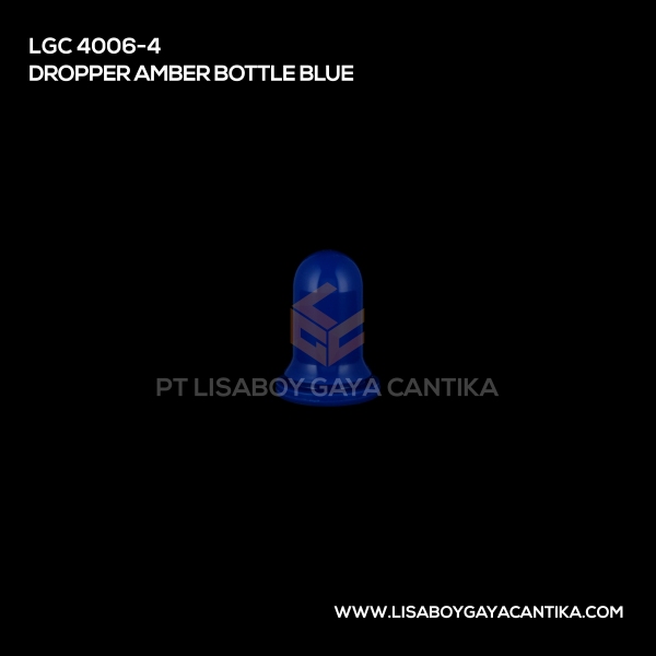 4006-4 Dropper Amber Bottle Blue