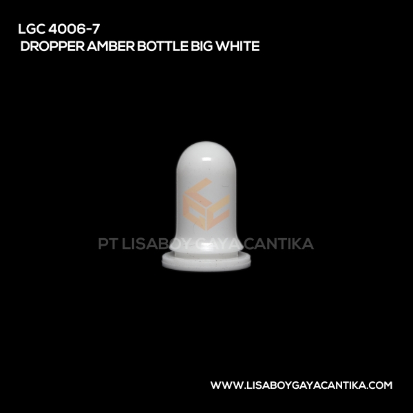 4006-7 Dropper Amber Bottle Big White