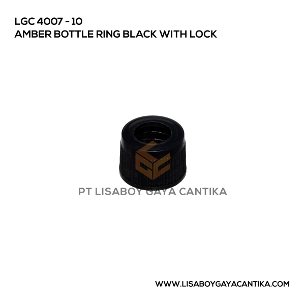 4007-10 Amber Bottle Ring Black With Lock
