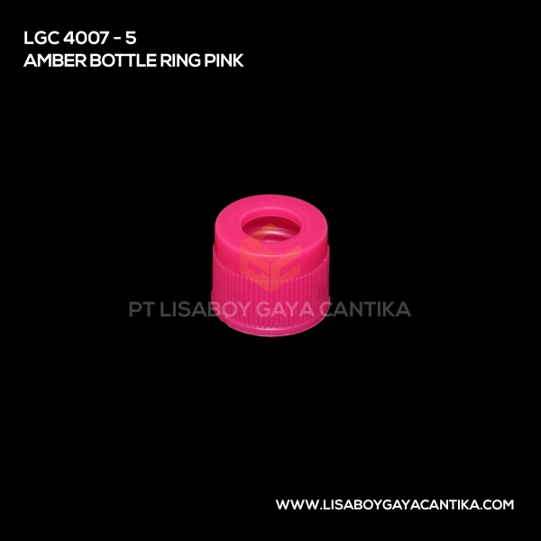 4007-5 Amber Bottle Ring Pink