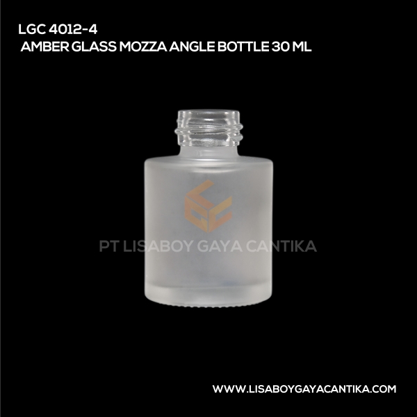 4012-4 Amber Glass Mozza Angle Bottle 30ml