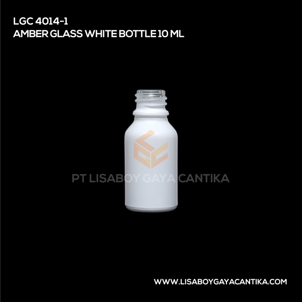 4014-1 Amber Glass White Bottle 10ml
