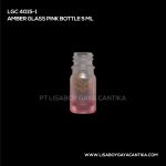 4015-1 Amber Glass Pink Bottle 5ml