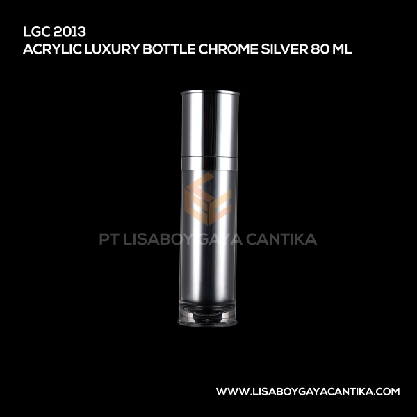 2013 Acrylic Luxury Bottle Chrome Silver 80 Ml