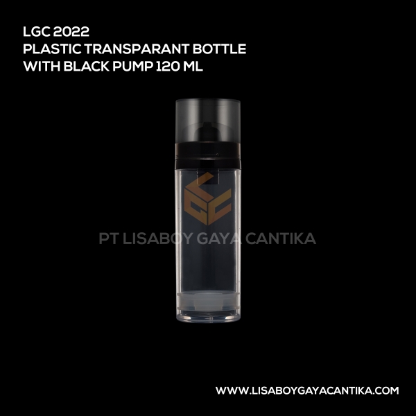 2022 Plastic Transparant Bottle With Black Pump 120 Ml