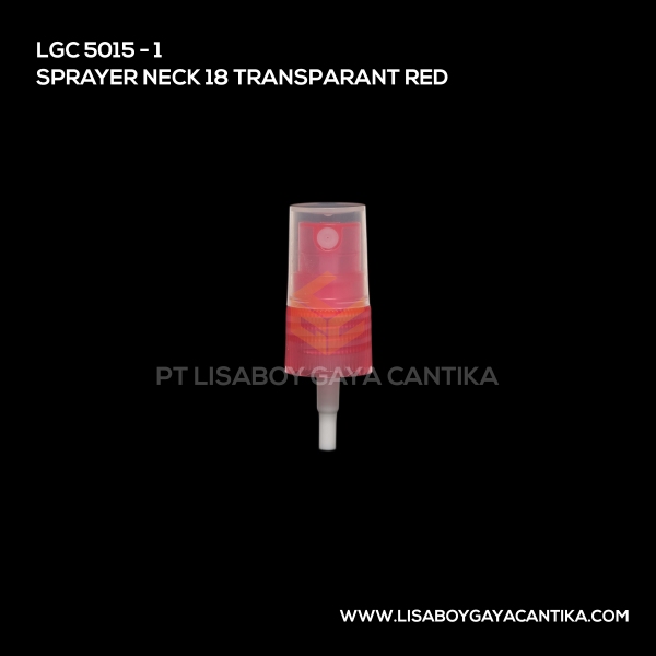 5015-1 Sprayer Neck 18 Transparant Red