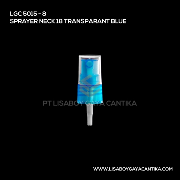 5015-8 Sprayer Neck 18 Transparant Blue