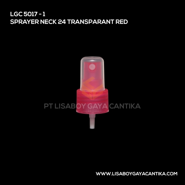 5017-1 Sprayer Neck 24 Transparant Red