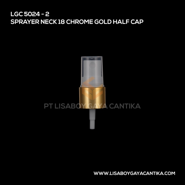 5024-2 Sprayer Neck 18 Chrome Gold Half Cap