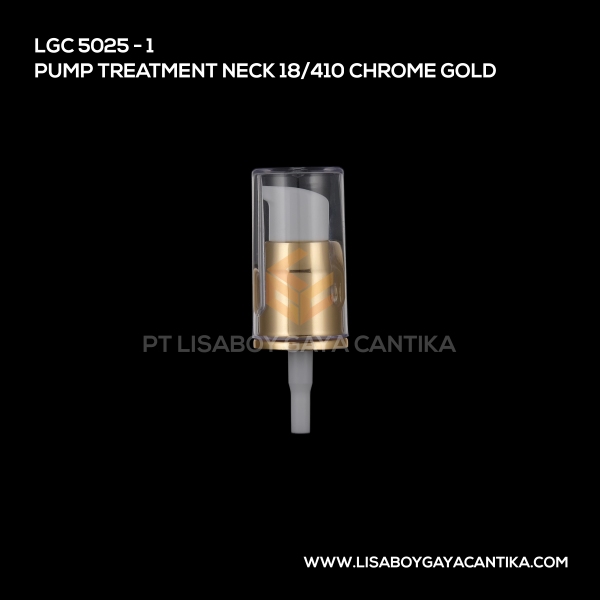 5025-1 Pump Treatment Neck 18-410 Chrome Gold