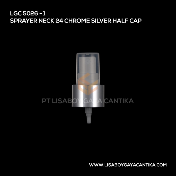 5026-1 Sprayer Neck 24 Chrome Silver  Half Cap
