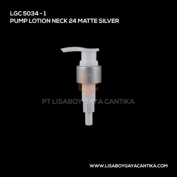 5034-1 Pump Lotion Neck 24-410 Matte Silver